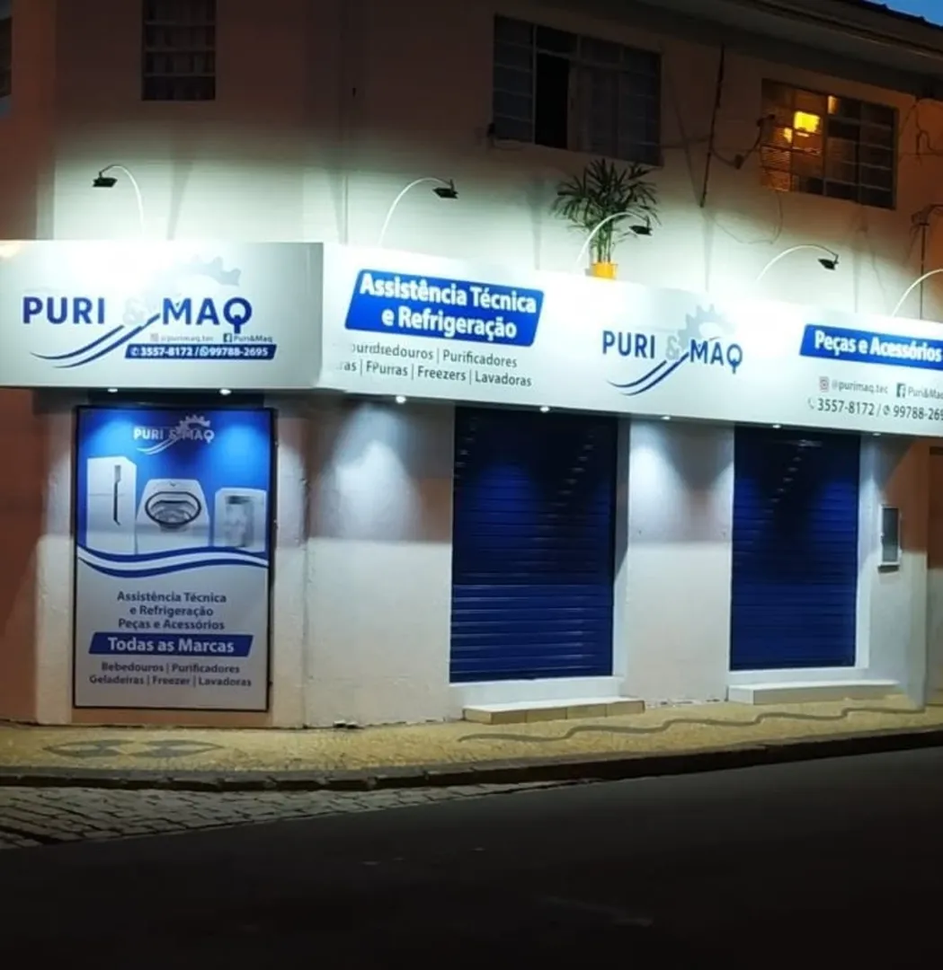 Fachada da loja Puri&Maq no bairro Santana, em Rio Claro
